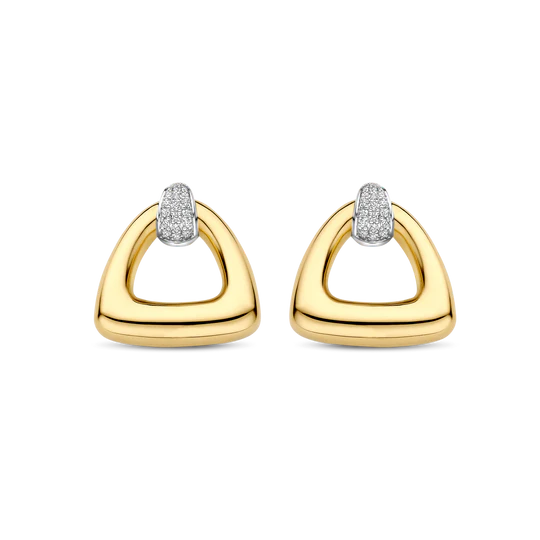 Boucles d'oreilles argent/plaqué-or Tisento: 78034ZY