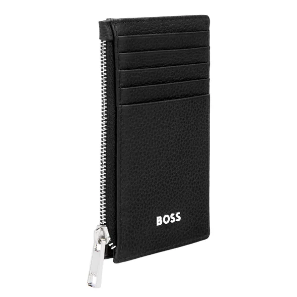 Porte-cartes, porte monnaie Hugo Boss: zip Classic Grained Black HLK518A – Image 2