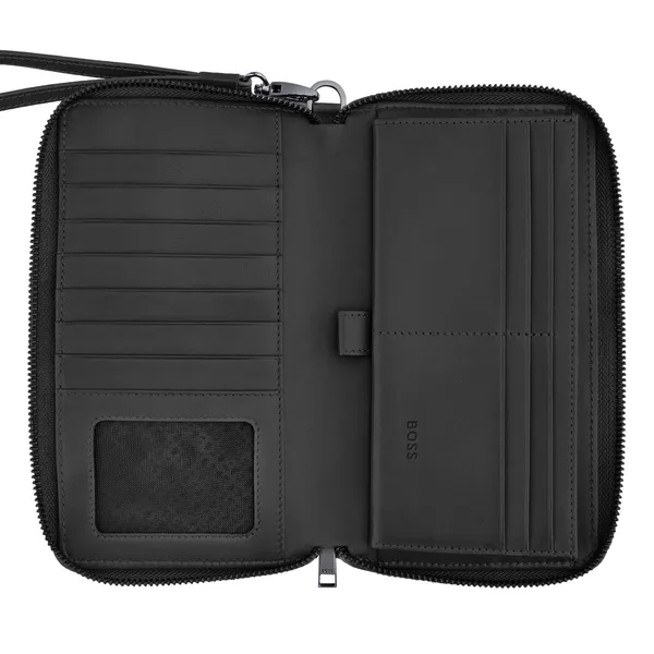 Portefeuille voyage Hugo Boss: Double B Saffiano Black HLL526A – Image 2