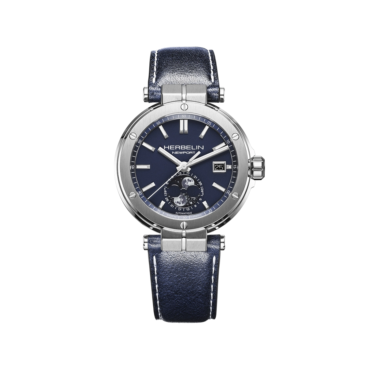 Montre homme Herbelin : Newport auto phases de lune 2889A15LBL